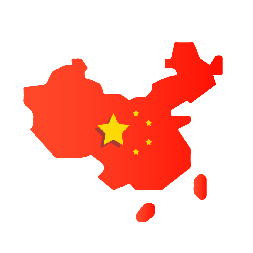 China flag map
